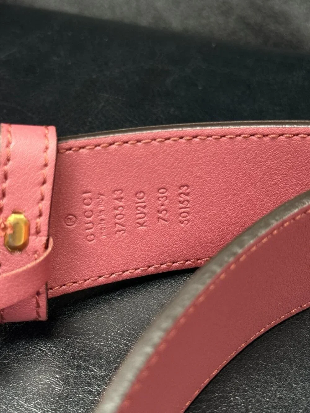 Gucci Women’s GG Gold Tone Buckle Supreme Canvas Blooms Belt Size 75